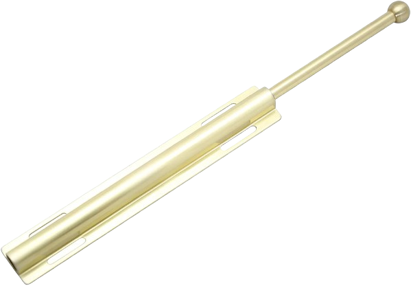 Satin brass valet rod