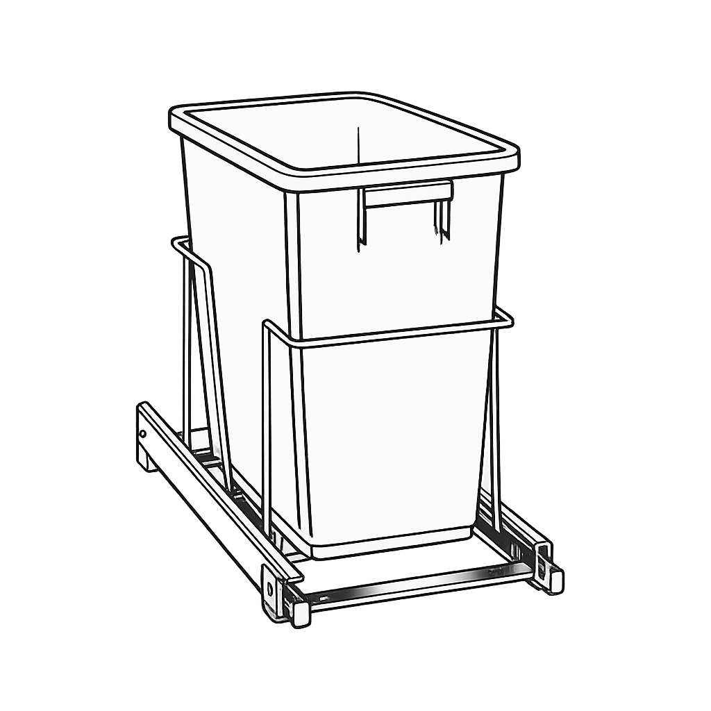 Cabinet trash pull-out chassis